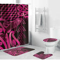 Humpback Whale Matariki New Zealand Bathroom Set NZ Maori Paikea Poutama Luxury Pink