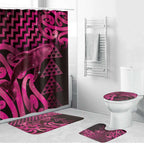 Humpback Whale Matariki New Zealand Bathroom Set NZ Maori Paikea Poutama Luxury Pink