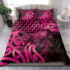 Humpback Whale Matariki New Zealand Bedding Set NZ Maori Paikea Poutama Luxury Pink
