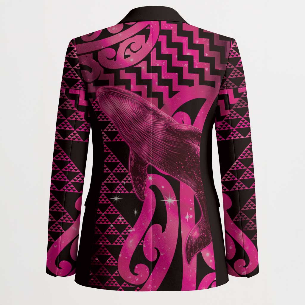 Humpback Whale Matariki New Zealand Blazer NZ Maori Paikea Poutama Luxury Pink