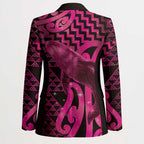 Humpback Whale Matariki New Zealand Blazer NZ Maori Paikea Poutama Luxury Pink
