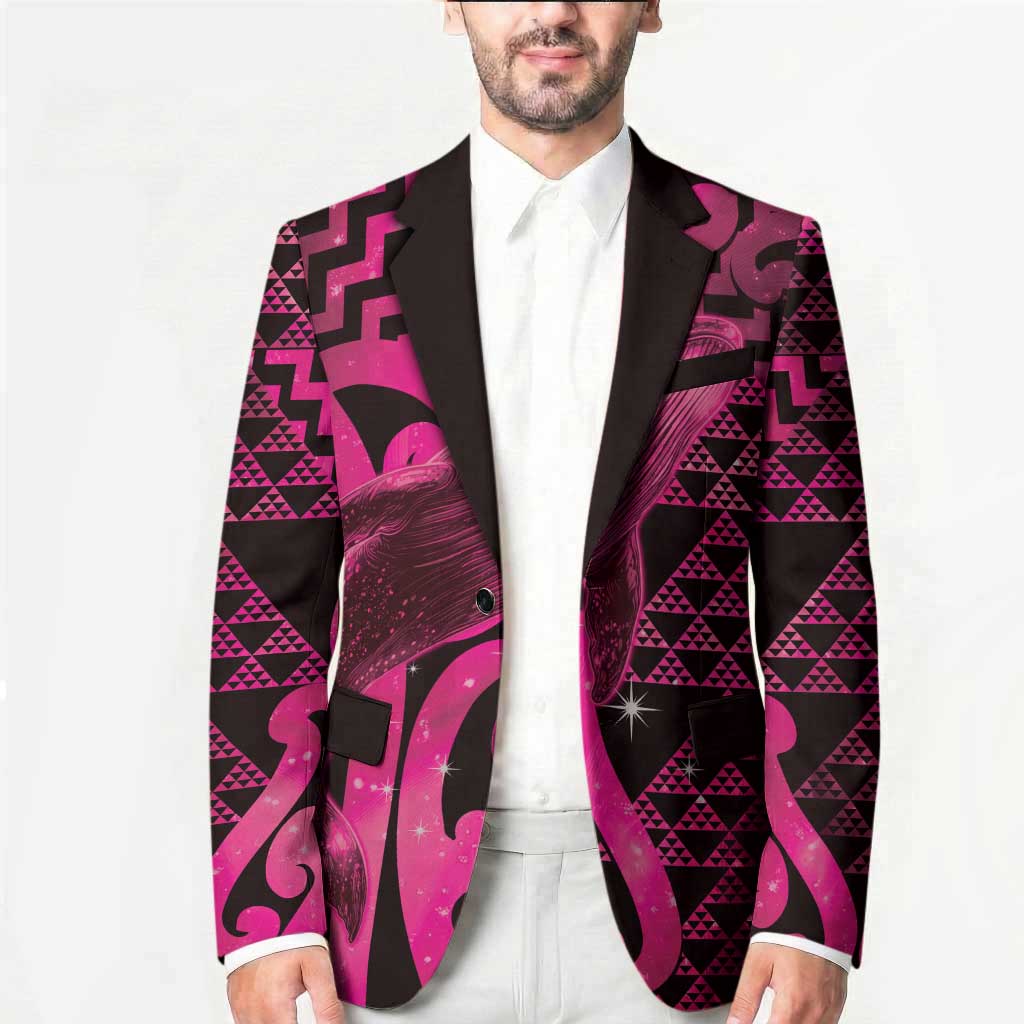 Humpback Whale Matariki New Zealand Blazer NZ Maori Paikea Poutama Luxury Pink