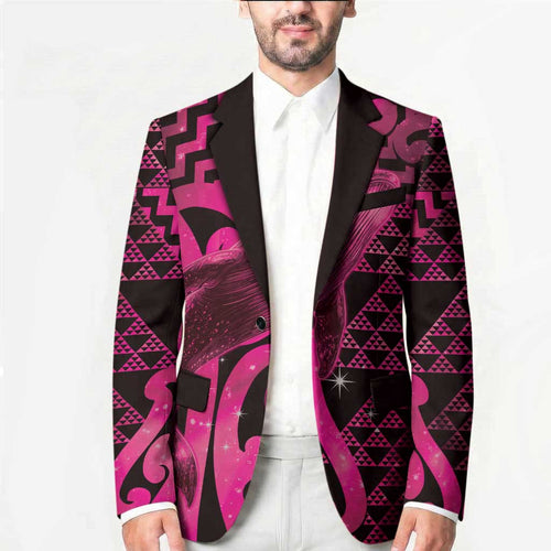 Humpback Whale Matariki New Zealand Blazer NZ Maori Paikea Poutama Luxury Pink