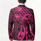 Humpback Whale Matariki New Zealand Blazer NZ Maori Paikea Poutama Luxury Pink