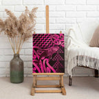 Humpback Whale Matariki New Zealand Canvas Wall Art NZ Maori Paikea Poutama Luxury Pink