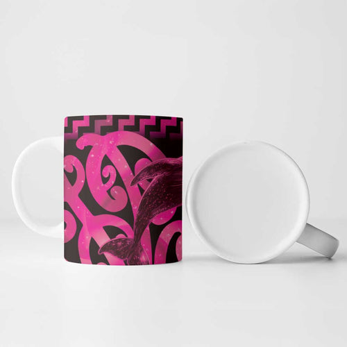 Humpback Whale Matariki New Zealand Ceramic Mug NZ Maori Paikea Poutama Luxury Pink