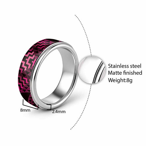 Humpback Whale Matariki New Zealand Classic Ring NZ Maori Paikea Poutama Luxury Pink