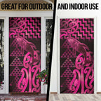Humpback Whale Matariki New Zealand Door Cover NZ Maori Paikea Poutama Luxury Pink