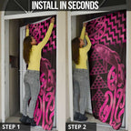 Humpback Whale Matariki New Zealand Door Cover NZ Maori Paikea Poutama Luxury Pink
