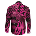 Humpback Whale Matariki New Zealand Family Matching Tank Maxi Dress and Hawaiian Shirt NZ Maori Paikea Poutama Luxury Pink