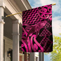 Humpback Whale Matariki New Zealand Garden Flag NZ Maori Paikea Poutama Luxury Pink