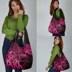 Humpback Whale Matariki New Zealand Grocery Bag NZ Maori Paikea Poutama Luxury Pink