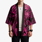 Humpback Whale Matariki New Zealand Kimono NZ Maori Paikea Poutama Luxury Pink