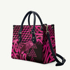 Humpback Whale Matariki New Zealand Leather Bag NZ Maori Paikea Poutama Luxury Pink