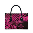 Humpback Whale Matariki New Zealand Leather Bag NZ Maori Paikea Poutama Luxury Pink