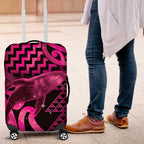Humpback Whale Matariki New Zealand Luggage Cover NZ Maori Paikea Poutama Luxury Pink