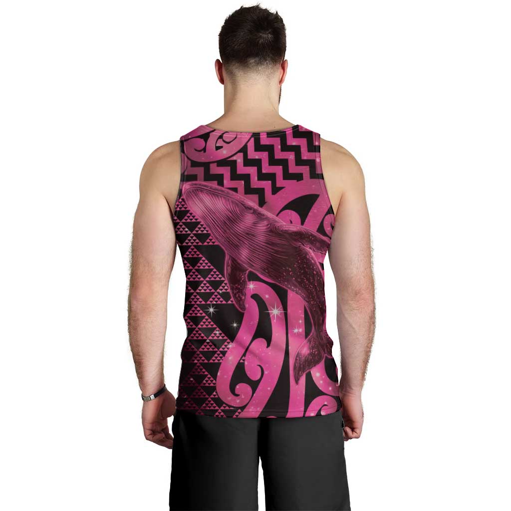 Humpback Whale Matariki New Zealand Men Tank Top NZ Maori Paikea Poutama Luxury Pink
