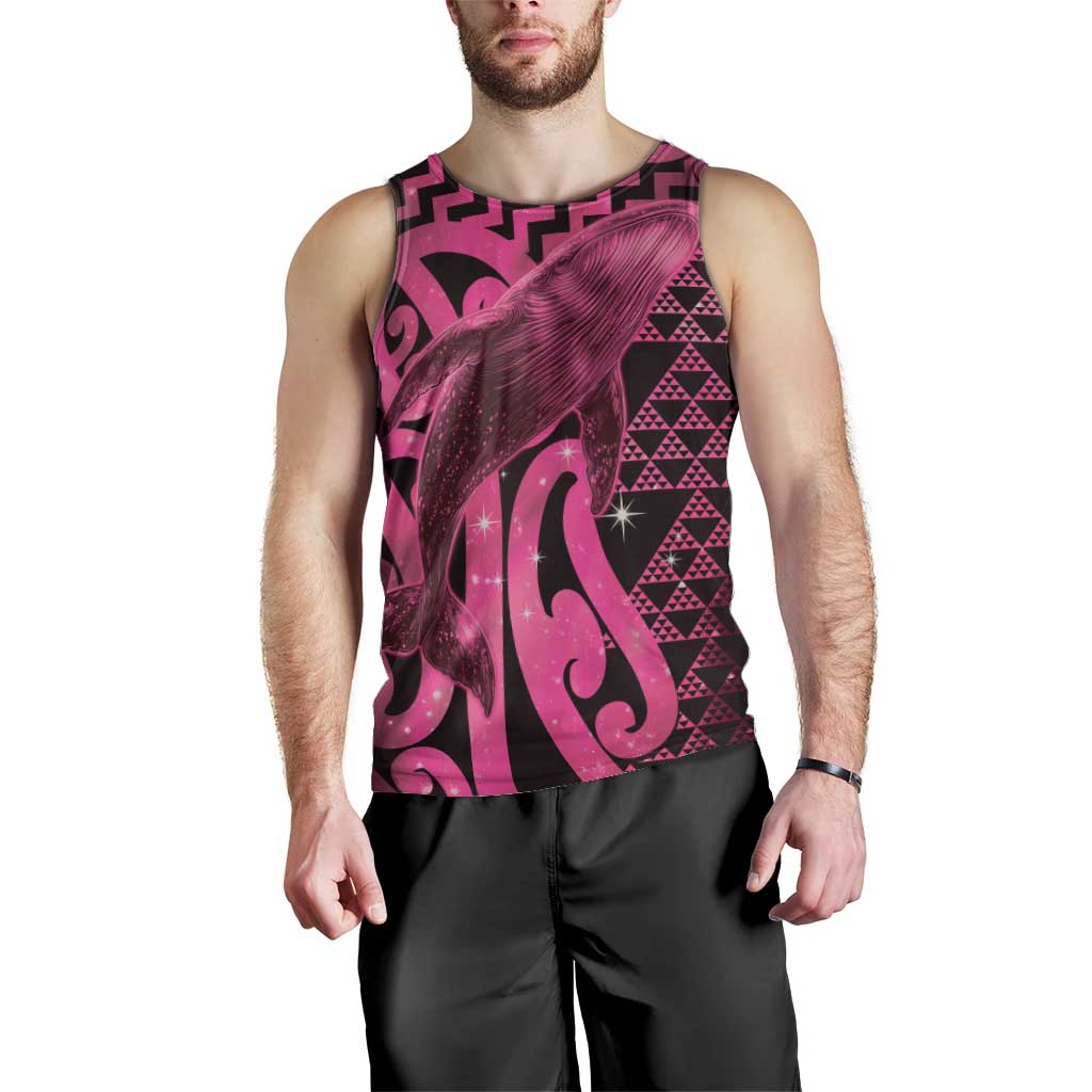 Humpback Whale Matariki New Zealand Men Tank Top NZ Maori Paikea Poutama Luxury Pink