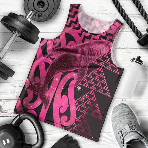 Humpback Whale Matariki New Zealand Men Tank Top NZ Maori Paikea Poutama Luxury Pink