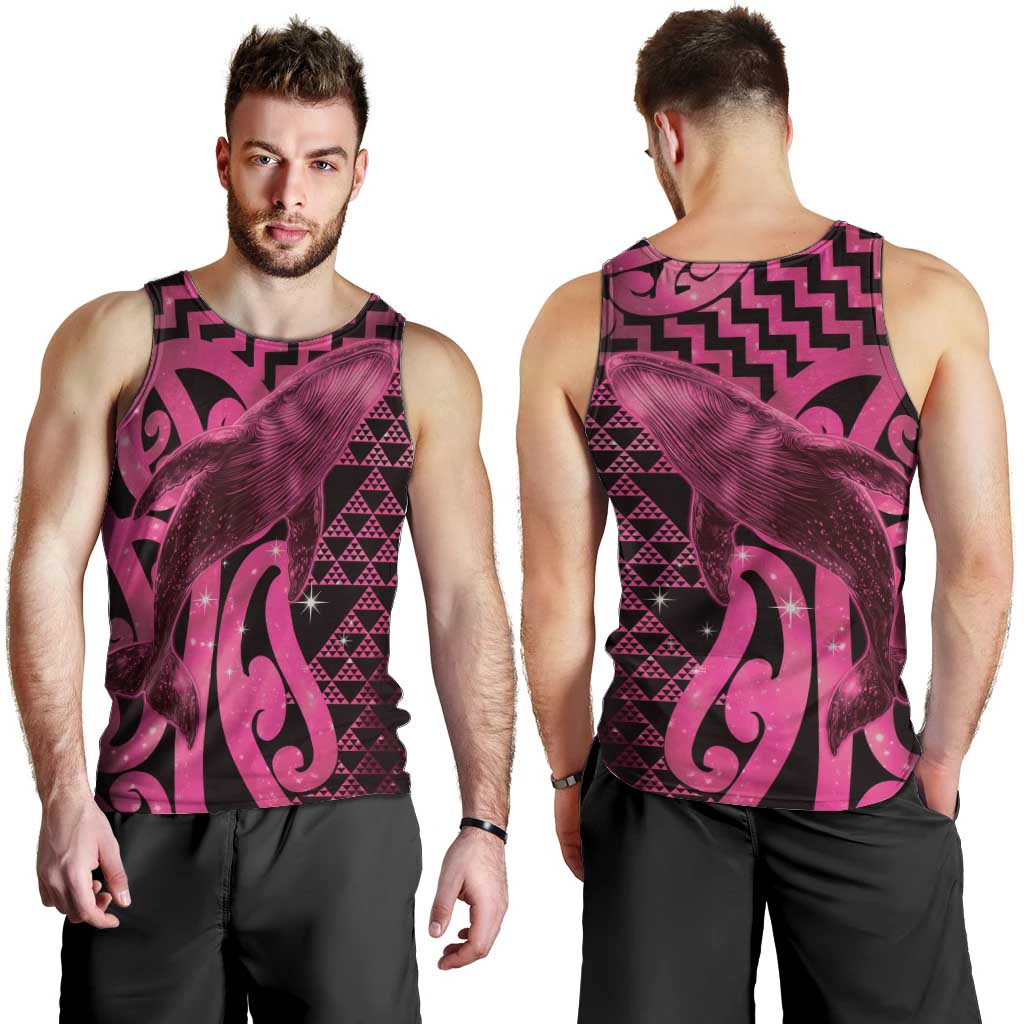 Humpback Whale Matariki New Zealand Men Tank Top NZ Maori Paikea Poutama Luxury Pink