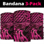 Humpback Whale Matariki New Zealand Neck Gaiter NZ Maori Paikea Poutama Luxury Pink