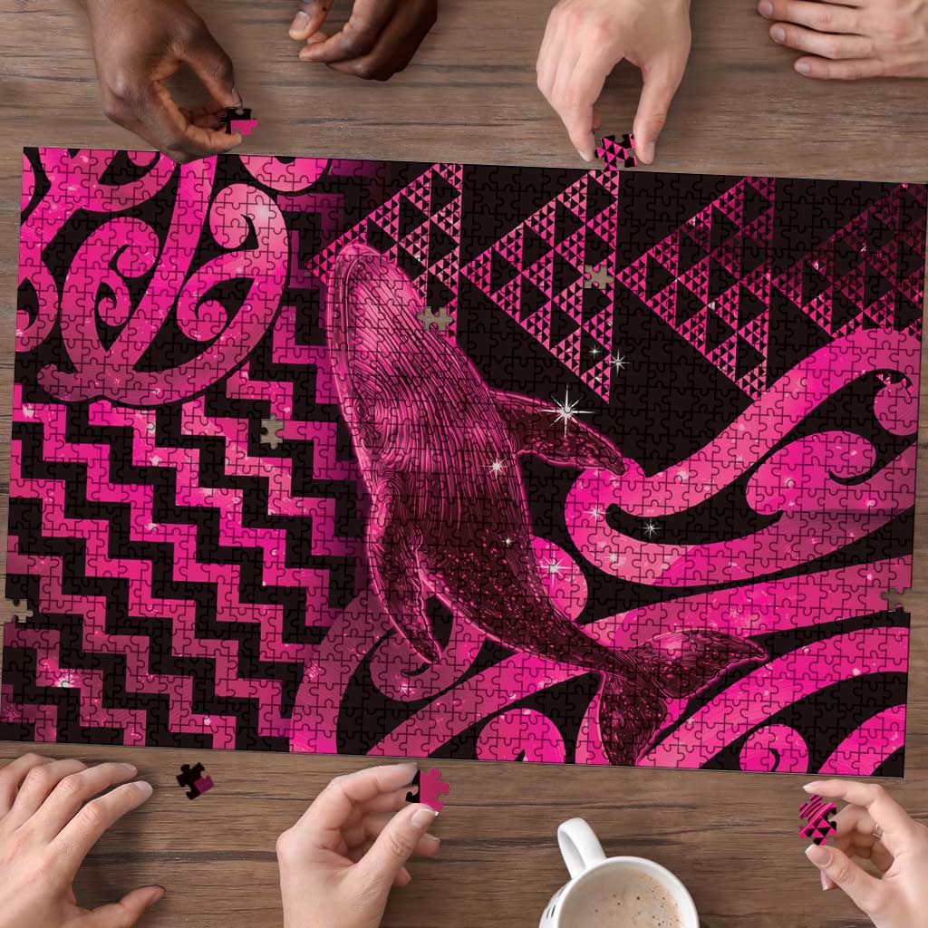 Humpback Whale Matariki New Zealand Puzzle NZ Maori Paikea Poutama Luxury Pink