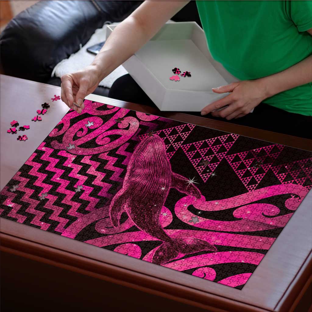 Humpback Whale Matariki New Zealand Puzzle NZ Maori Paikea Poutama Luxury Pink