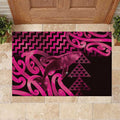 Humpback Whale Matariki New Zealand Rubber Doormat NZ Maori Paikea Poutama Luxury Pink