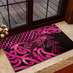 Humpback Whale Matariki New Zealand Rubber Doormat NZ Maori Paikea Poutama Luxury Pink
