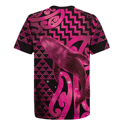 Humpback Whale Matariki New Zealand Rugby Jersey NZ Maori Paikea Poutama Luxury Pink