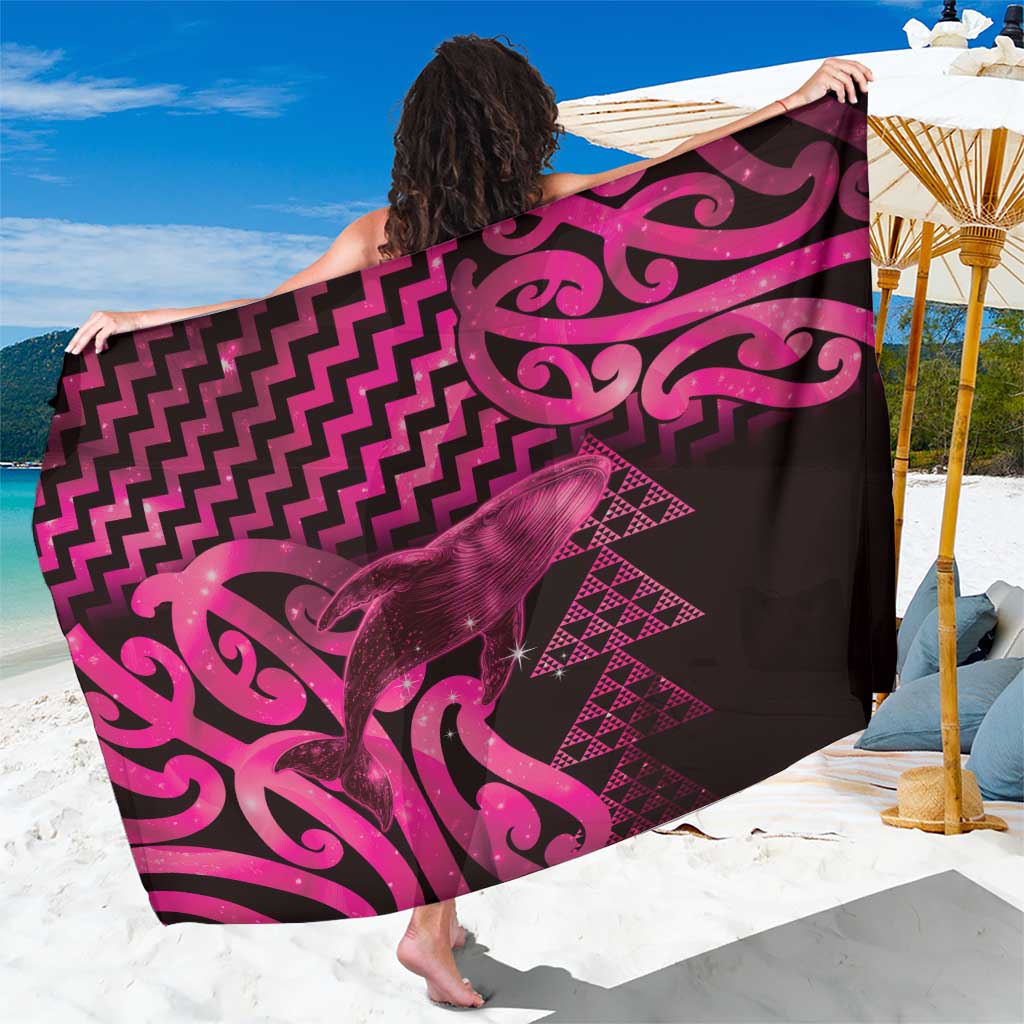 Humpback Whale Matariki New Zealand Sarong NZ Maori Paikea Poutama Luxury Pink