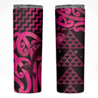 Humpback Whale Matariki New Zealand Skinny Tumbler NZ Maori Paikea Poutama Luxury Pink