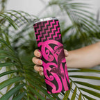 Humpback Whale Matariki New Zealand Skinny Tumbler NZ Maori Paikea Poutama Luxury Pink