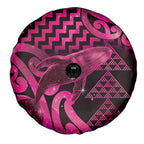 Humpback Whale Matariki New Zealand Spare Tire Cover NZ Maori Paikea Poutama Luxury Pink