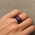 Humpback Whale Matariki New Zealand Spinner Ring NZ Maori Paikea Poutama Luxury Pink