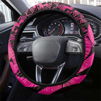 Humpback Whale Matariki New Zealand Steering Wheel Cover NZ Maori Paikea Poutama Luxury Pink