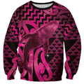 Humpback Whale Matariki New Zealand Sweatshirt NZ Maori Paikea Poutama Luxury Pink