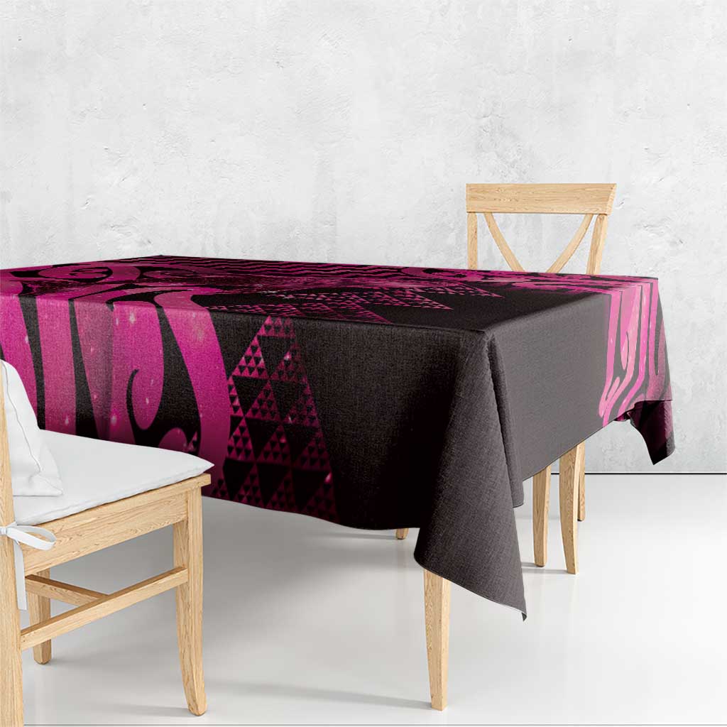 Humpback Whale Matariki New Zealand Tablecloth NZ Maori Paikea Poutama Luxury Pink