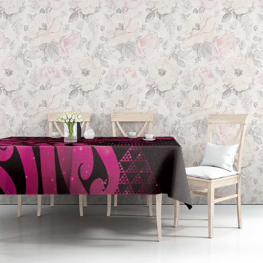 Humpback Whale Matariki New Zealand Tablecloth NZ Maori Paikea Poutama Luxury Pink