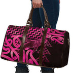Humpback Whale Matariki New Zealand Travel Bag NZ Maori Paikea Poutama Luxury Pink