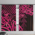 Humpback Whale Matariki New Zealand Window Curtain NZ Maori Paikea Poutama Luxury Pink