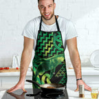 Humpback Whale Matariki New Zealand Apron NZ Maori Paikea Poutama Luxury Green