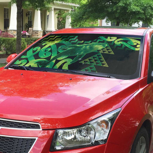 Humpback Whale Matariki New Zealand Auto Sun Shade NZ Maori Paikea Poutama Luxury Green