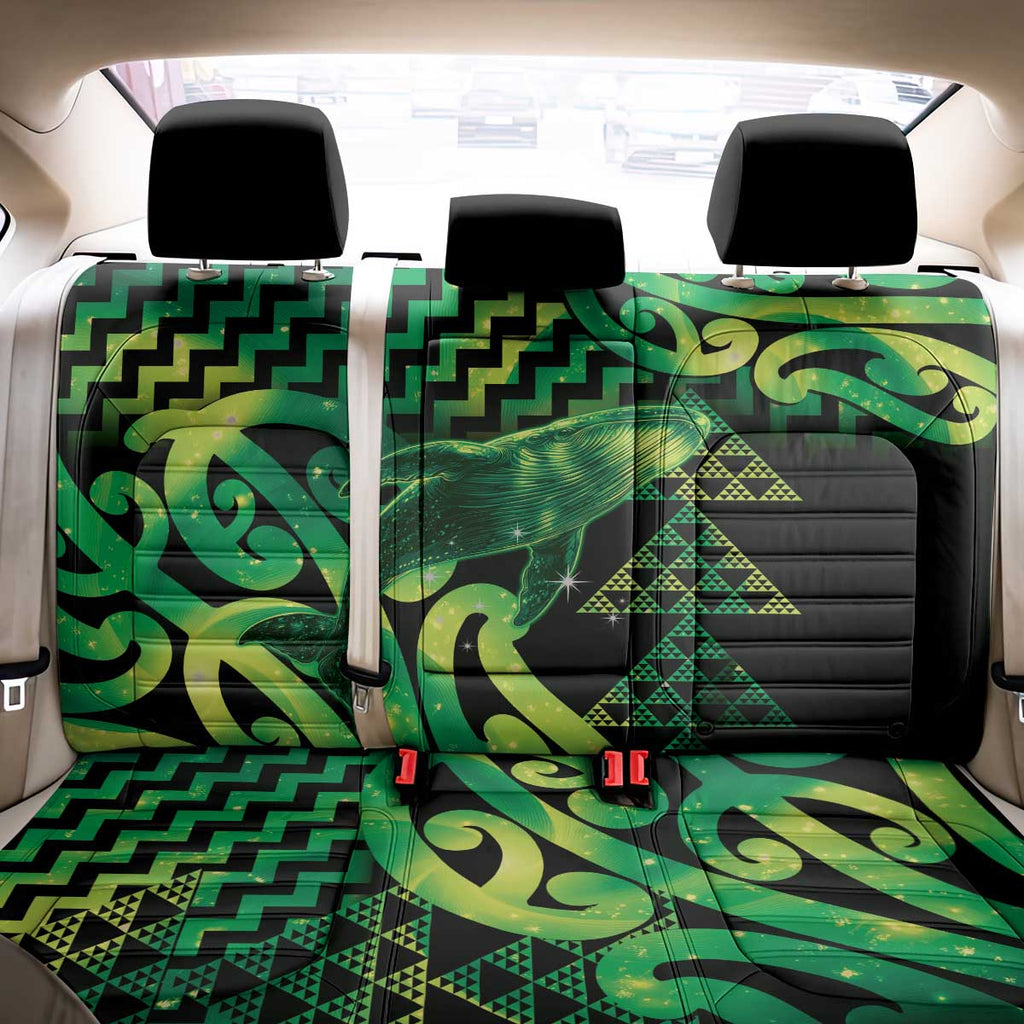 Humpback Whale Matariki New Zealand Back Car Seat Cover NZ Maori Paikea Poutama Luxury Green