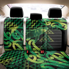 Humpback Whale Matariki New Zealand Back Car Seat Cover NZ Maori Paikea Poutama Luxury Green