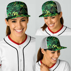 Humpback Whale Matariki New Zealand Baseball Net Cap NZ Maori Paikea Poutama Luxury Green