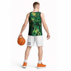 Humpback Whale Matariki New Zealand Basketball Jersey NZ Maori Paikea Poutama Luxury Green