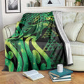 Humpback Whale Matariki New Zealand Blanket NZ Maori Paikea Poutama Luxury Green