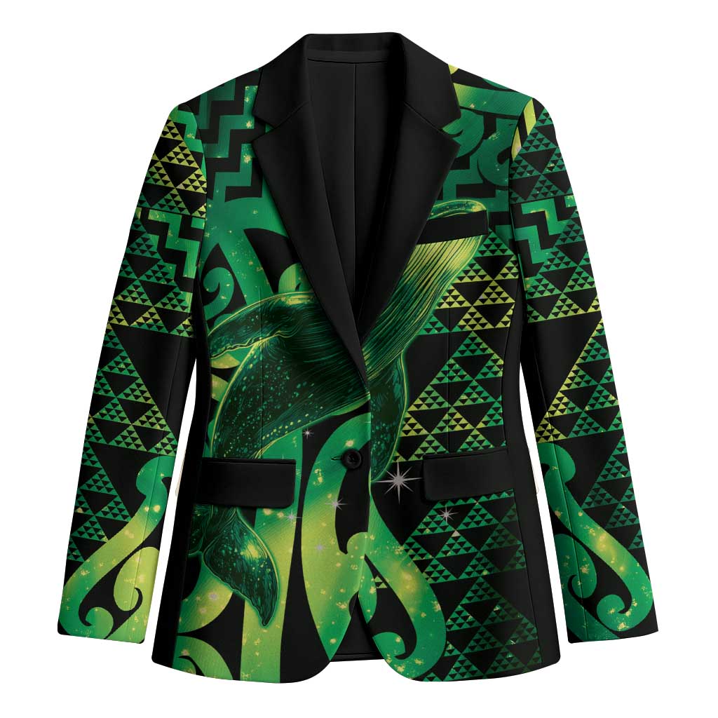 Humpback Whale Matariki New Zealand Blazer NZ Maori Paikea Poutama Luxury Green