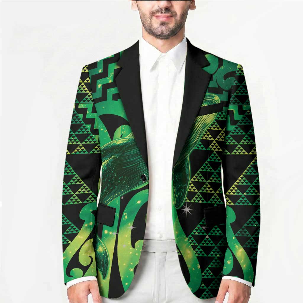 Humpback Whale Matariki New Zealand Blazer NZ Maori Paikea Poutama Luxury Green